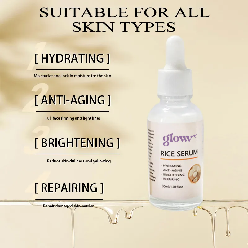 Rice Facial Essence 30ml: Deep Hydration, Brightening - Gloww Beauty