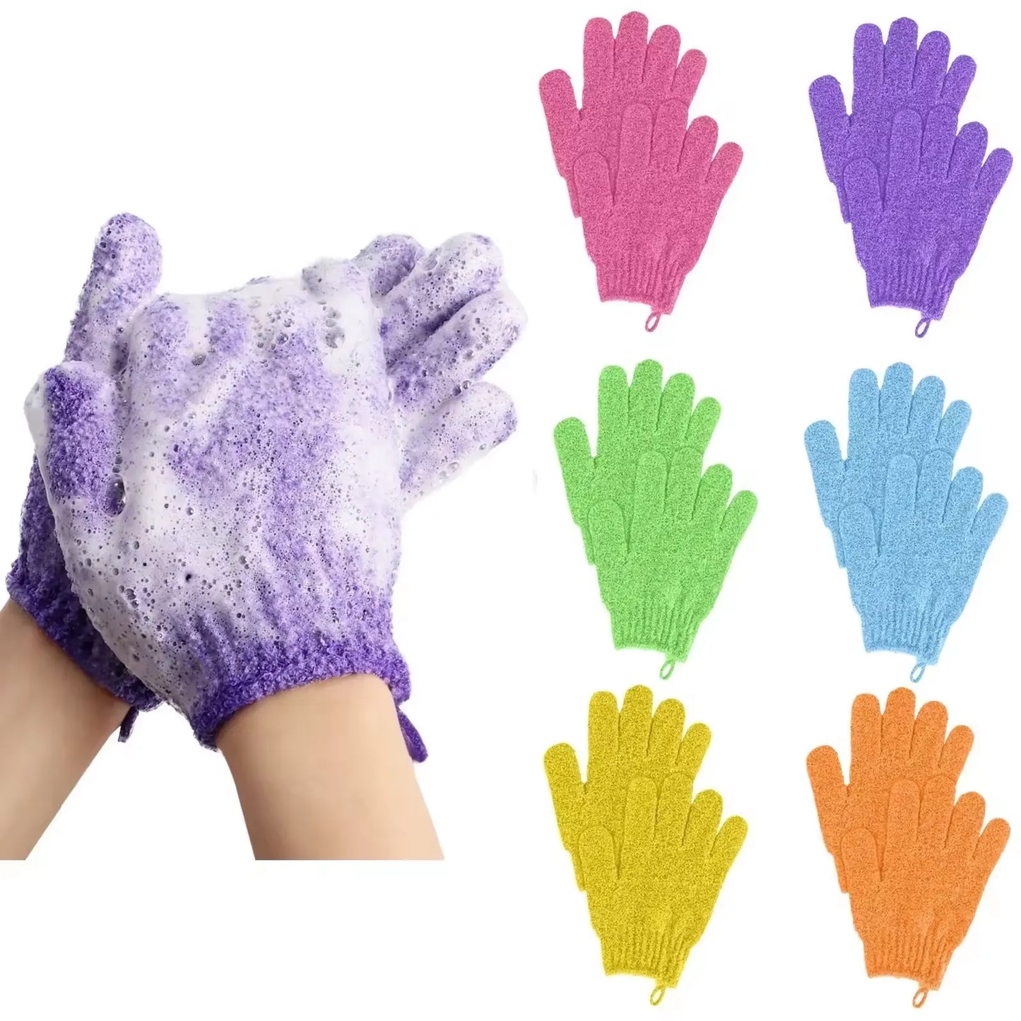 Nylon Exfoliating Bath Gloves - Enhance Your Skincare with Joyful Cleansing